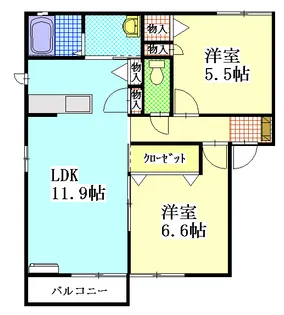 エスポアI【2階】の間取り