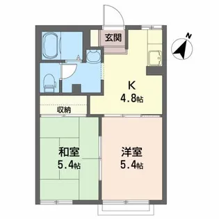 ハイツ・イ-スト【1階】の間取り