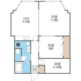 カルチェド札幌【5階】の間取り