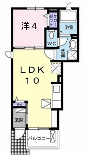 テェーニメント・富岳【1階】の間取り