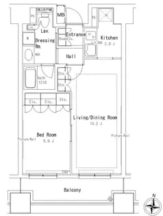パークアクシス御茶ノ水ステージ【8階】の間取り