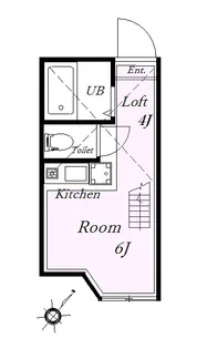 ユナイト 東白楽プチ・カナール【2階】の間取り