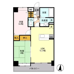 サングリーン【3階】の間取り