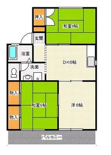 シーサイドハウス A【2階】の間取り