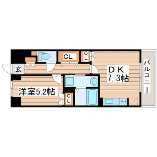 プライムアーバン仙台五橋【16階】の間取り