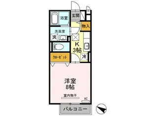 ロイヤルガーデン絆D棟【1階】の間取り