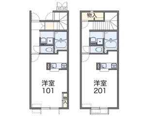 レオネクストエクレール【1階】の間取り