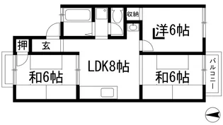 サンコートヨシナガA棟【2階】の間取り