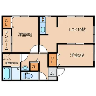 セトル・ダウン【2階】の間取り