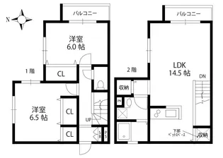 (仮作成)デニスコート西棟【1階】の間取り