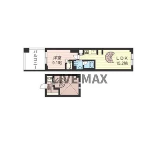 レジデンスシャルマン月島【7階】の間取り