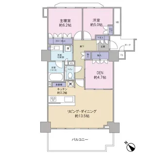 コットンハーバーマリナゲートタワー【35階】の間取り