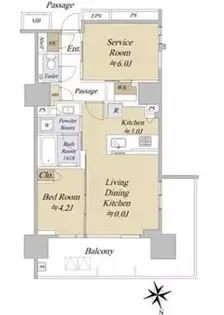 アクシルコート早稲田【10階】の間取り