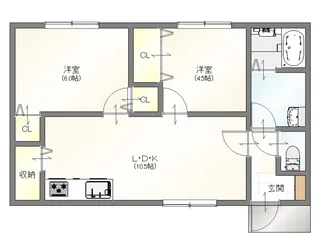 ikka国武II C棟【1階】の間取り