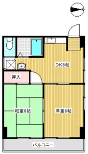 シルクハイツ【3階】の間取り