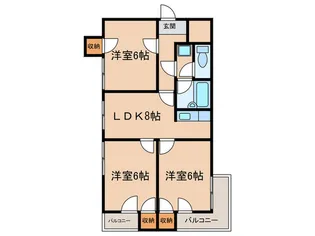 河上 マンション【3階】の間取り