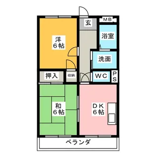 ハローシティー【2階】の間取り