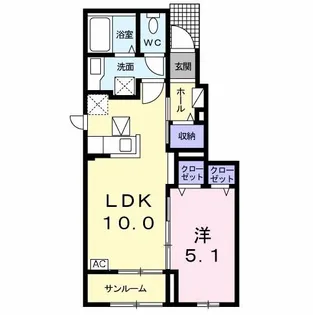 コンフォート南鶉II【1階】の間取り