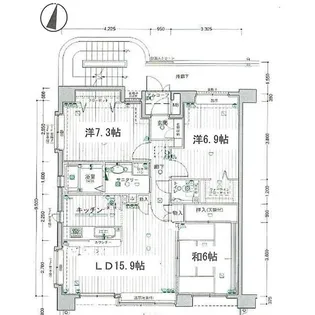 ネオグランデ広瀬川【1階】の間取り