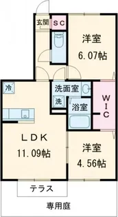 Mitsuya A棟【1階】の間取り