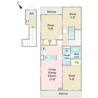 ブラン ショコラA【2階】の間取り