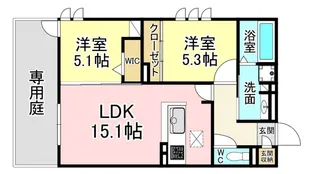 デネブ学研台【1階】の間取り