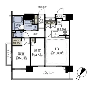 シティテラス横浜ノース棟【3階】の間取り