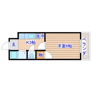 エクセランス・ド・花京院【1階】の間取り