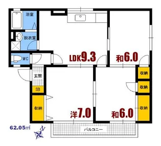 ムーンハイツ【1階】の間取り