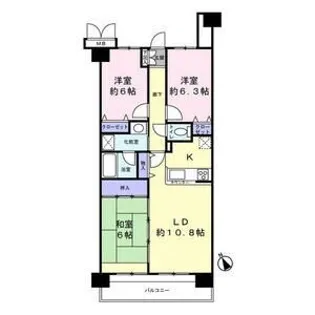 ダイアパレス・ライブシティ船橋【11階】の間取り