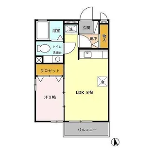 エランビタールNAKANISHI【2階】の間取り