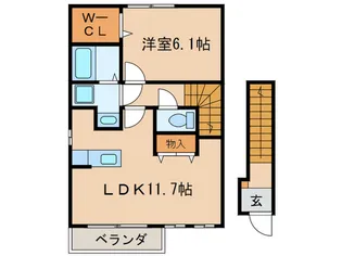 Moon Patio【2階】の間取り