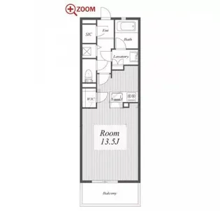 ロイヤルパークスERささしま【8階】の間取り