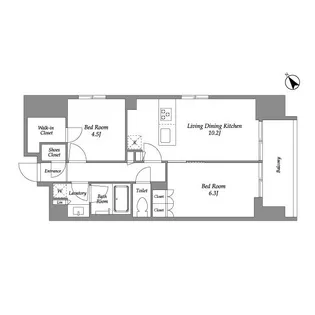 シーズンフラッツ大森西【2階】の間取り