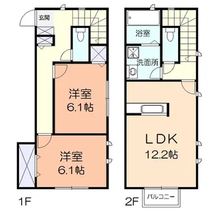 シャインヒルズA【1階】の間取り