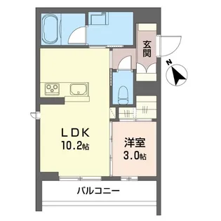 ブルーム ユー 今泉【1階】の間取り