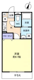 アムール ならし野【1階】の間取り