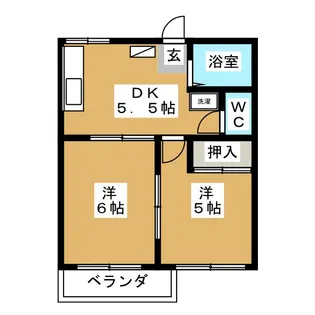 エクレール元橋本A【2階】の間取り