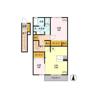 マグノリア【2階】の間取り