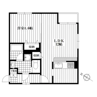 b’CASA月島【1階】の間取り