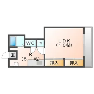 モネ上杉【1階】の間取り