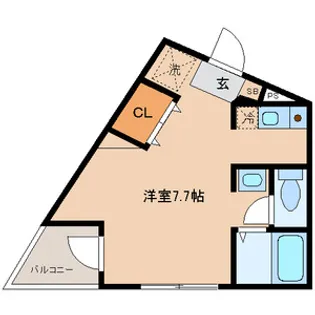 ラルク アン デエス【1階】の間取り
