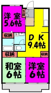 アムール千間台【1階】の間取り