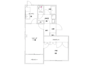 ハイツ浅見【2階】の間取り