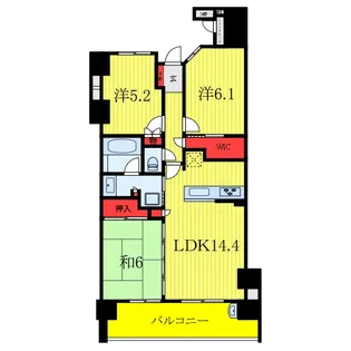 ブライトヒルズ【4階】の間取り