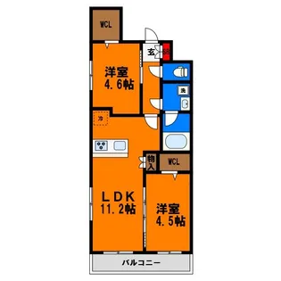 エクサ・スタチオ【1階】の間取り