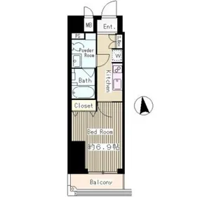 ウェリナ浅草【1階】の間取り