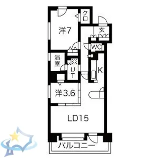 ラ・クラッセ札幌ステーションスクエア【4階】の間取り