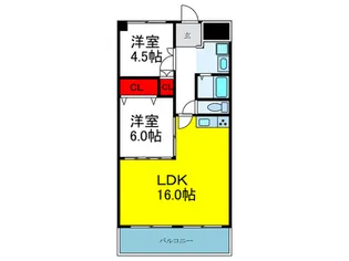 グレ-スフルハイツ1号館【3階】の間取り