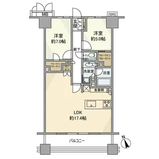 プレシス東京湊 THE RESIDENCE【2階】の間取り